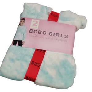 S:10/12 BCBG Girl's Plush Hoodie & Leggings Set
